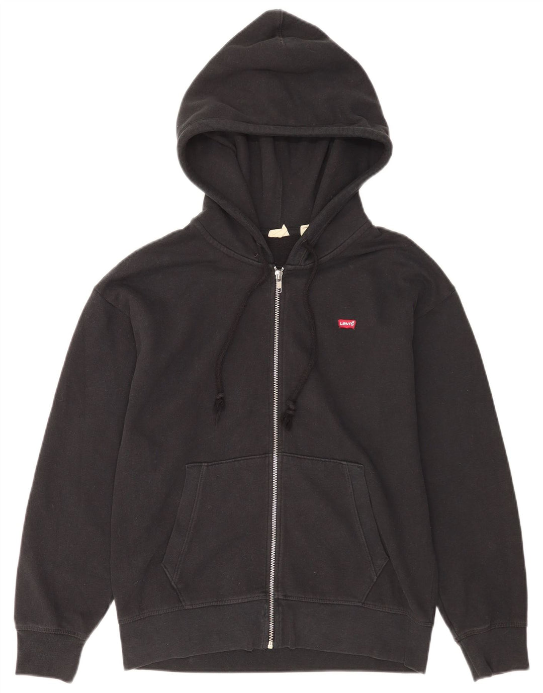 Levi's Mens Zip Hoodie Sweater Medium Black Cotton