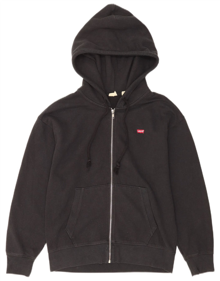 Levi's Mens Zip Hoodie Sweater Medium Black Cotton