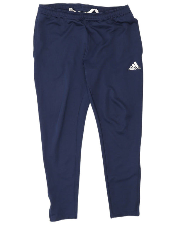 Adidas Mens Aeroready Tracksuit Trousers Large Navy Blue Polyester