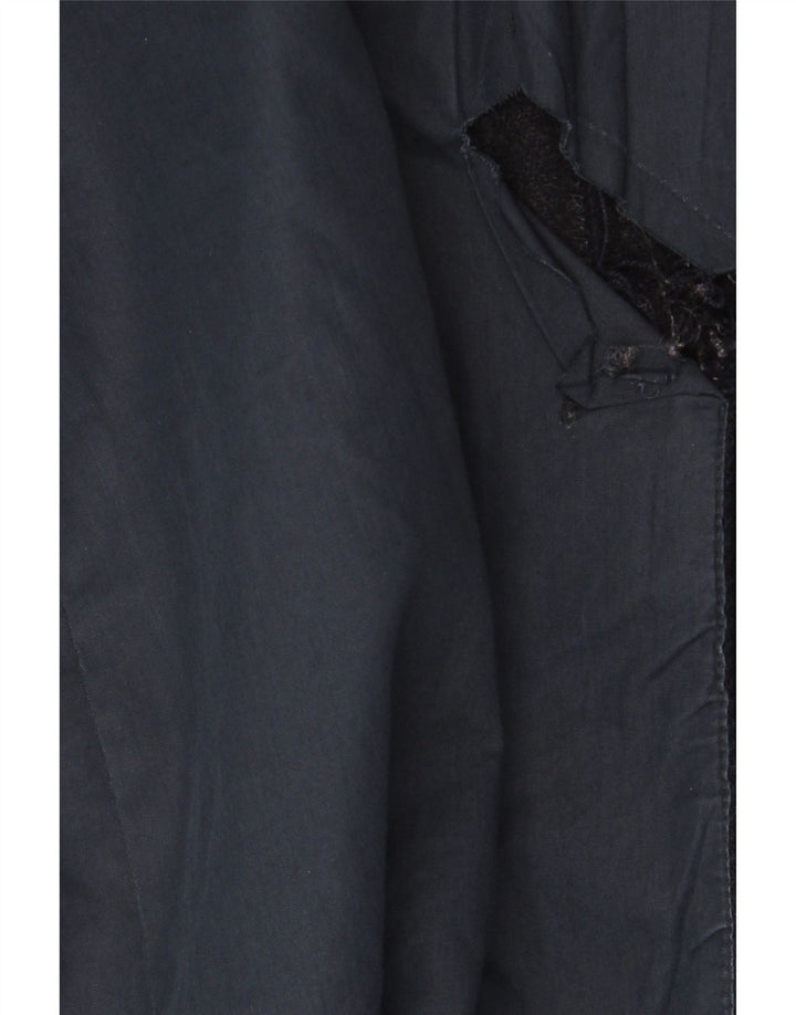 Fay Mens Overcoat UK 40 Large Navy Blue Virgin Wool