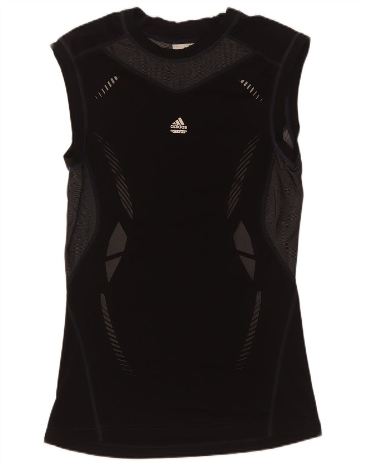 Canotta grafica Adidas Climacool da uomo, poliestere color block medio nero