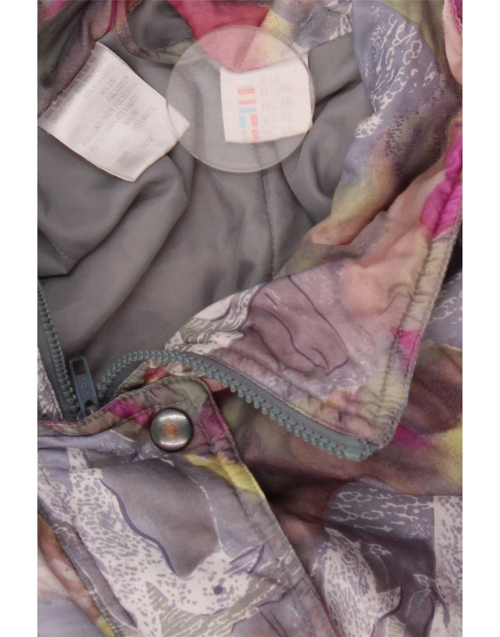 Veste coupe-vent à motif abstrait vintage pour femme IT 46 Large Multicolore
