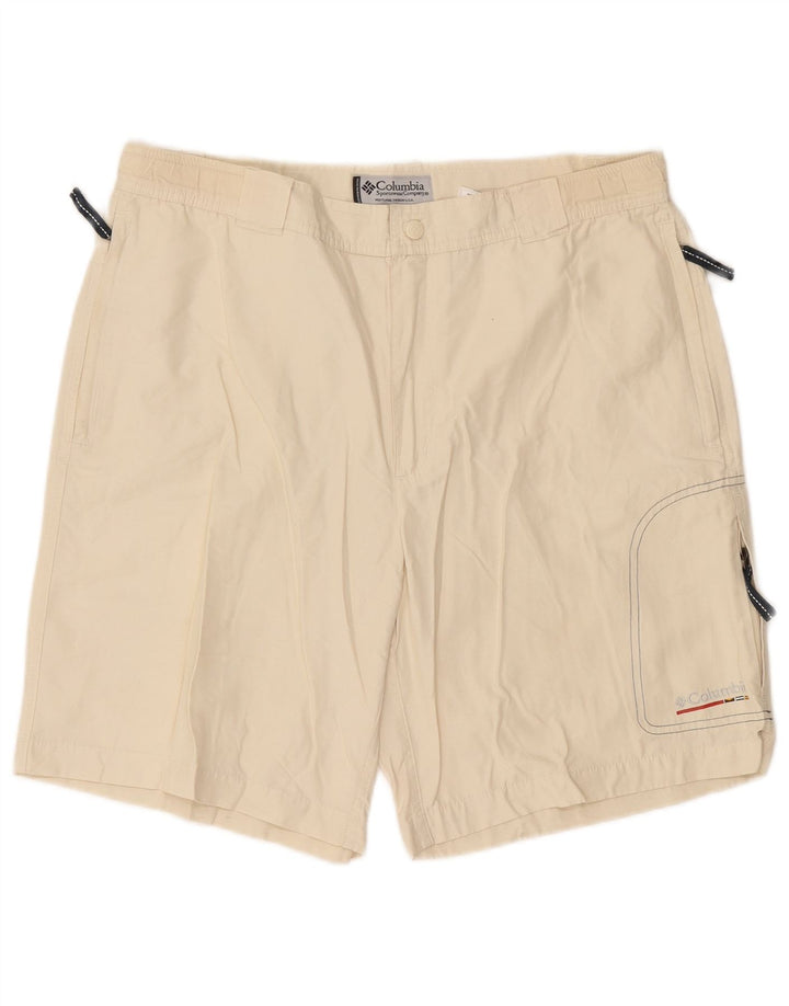 Pantaloncini cargo Columbia da uomo medi W32 in cotone beige