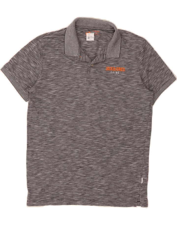 JACK & JONES Mens Polo Shirt Large Grey Cotton Vintage Jack & Jones and Second-Hand Jack & Jones from Messina Hembry 