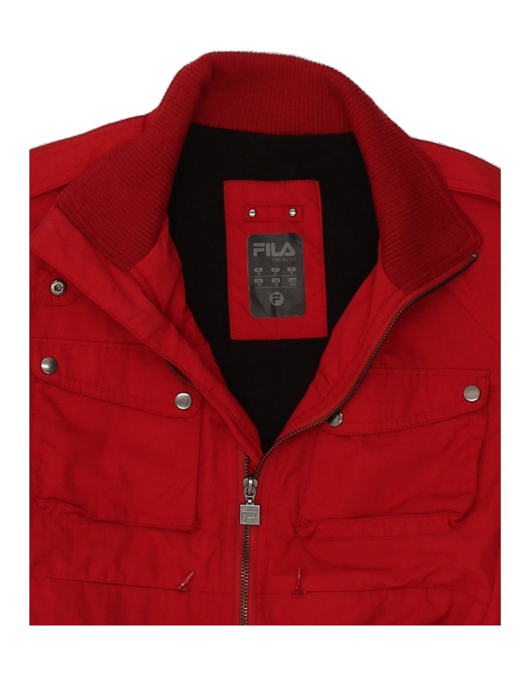 FILA Womens Windbreaker Jacket UK 12 Medium  Red Nylon | Vintage Fila | Thrift | Second-Hand Fila | Used Clothing | Messina Hembry 