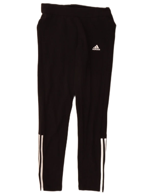 Adidas Damen Leggings UK 8/10 Small Schwarz Baumwolle