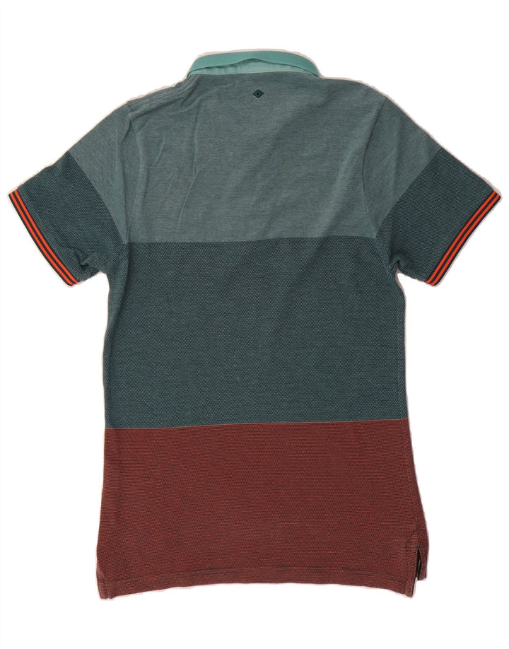 NIKE Mens Polo Shirt Small Blue Colourblock Cotton Vintage Nike and Second-Hand Nike from Messina Hembry 