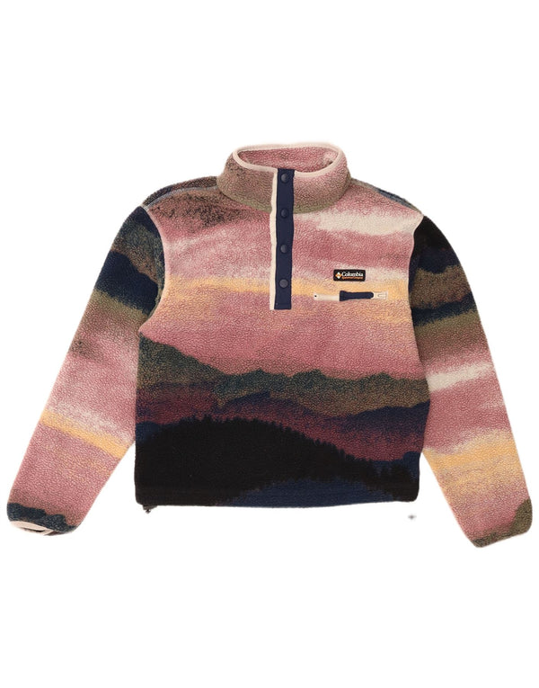 Columbia Womens Oversized Fleece Jumper UK 10 Small Multicoloured
