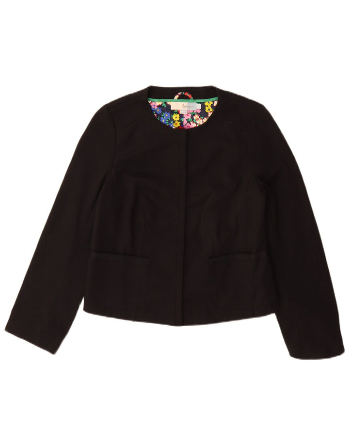 BODEN Womens Blazer Jacket UK 10 Small  Black Cotton