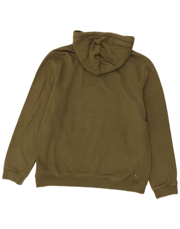 Napapijri Mens Geographic Graphic kapucnis pulóver 2XL khaki pamut
