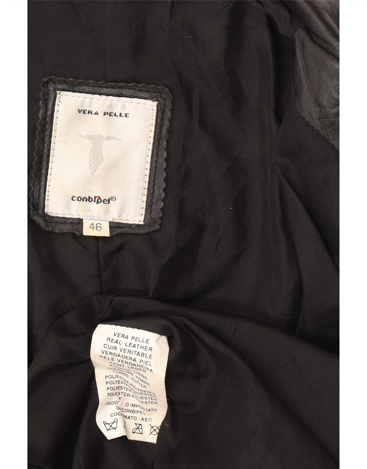 Cappotto In Pelle Uomo Conbipel IT 46 Small Pelle Nera