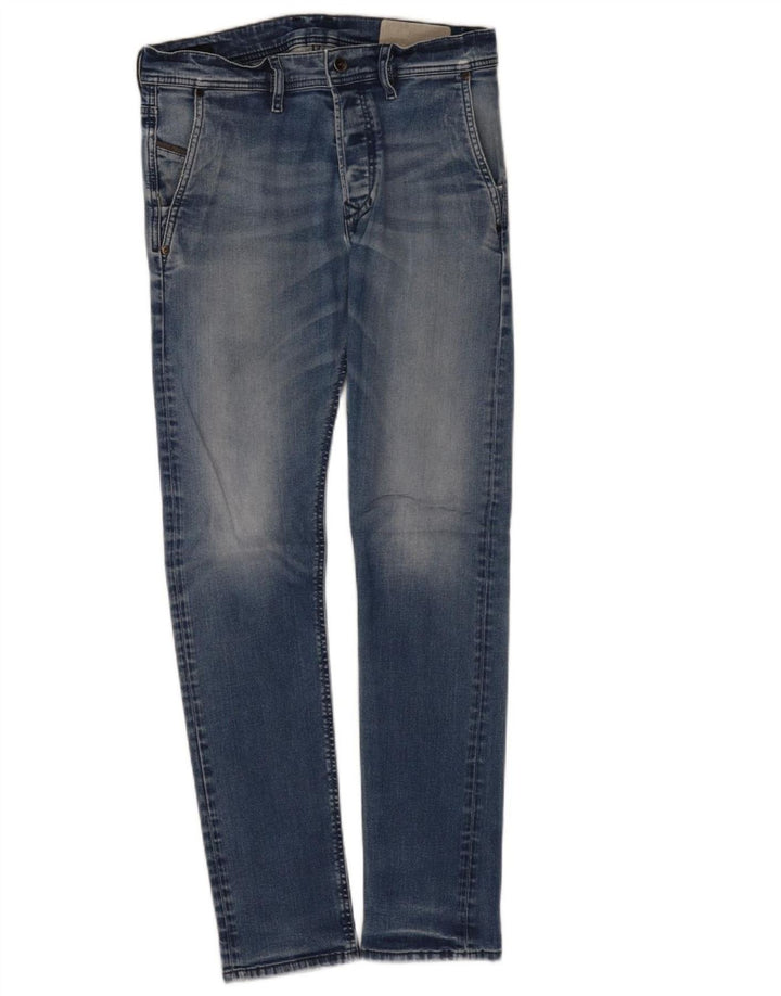 Męskie jeansy Diesel Slim W29 L31 Niebieskie bawełniane