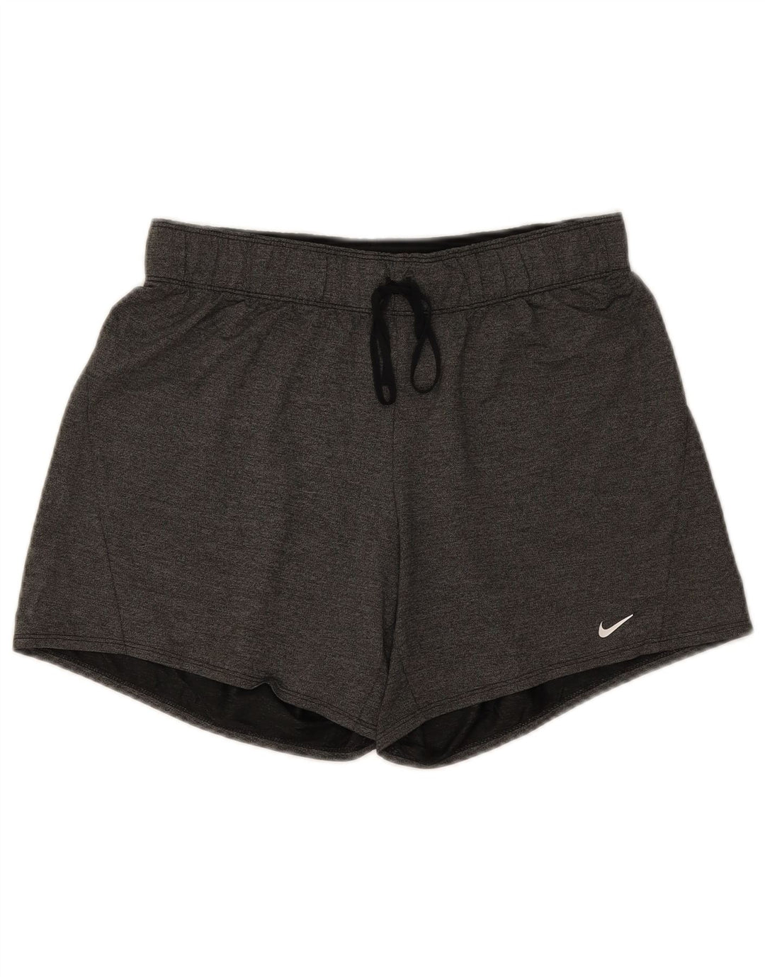 NIKE Womens Dri Fit Sport Shorts UK 14 Medium  Grey Polyester