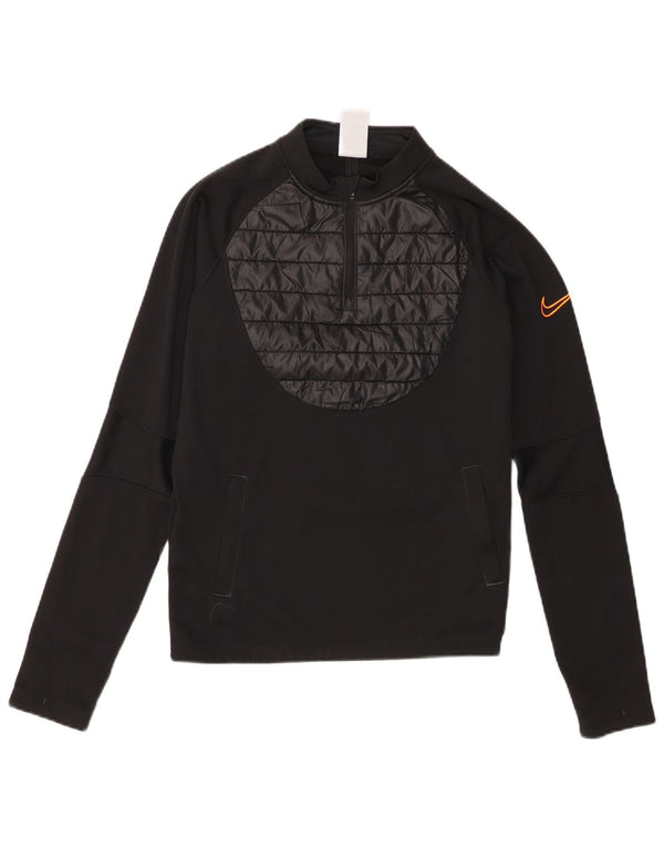 Nike Garçon Therma-Fit Zip Neck Sweatshirt Jumper 13-14 ans XL Noir