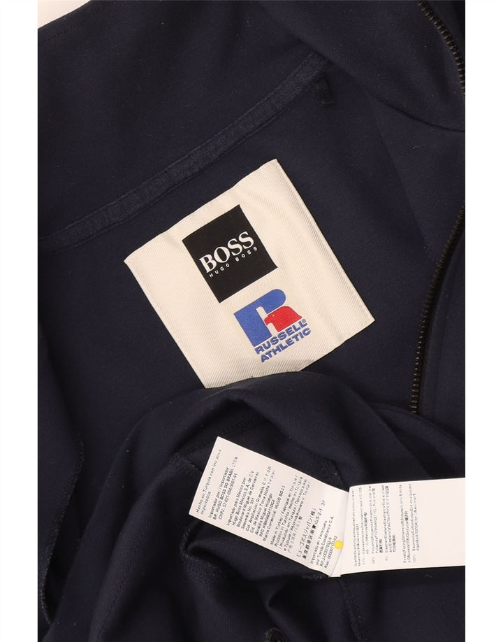 Hugo Boss Veste de survêtement pour homme Bleu marine moyen Viscose