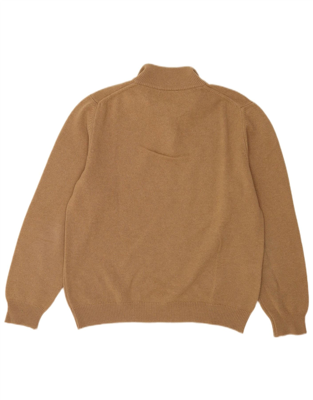 Henry Cottons Mens Button Neck Jumper Sweater Medium Beige Wool