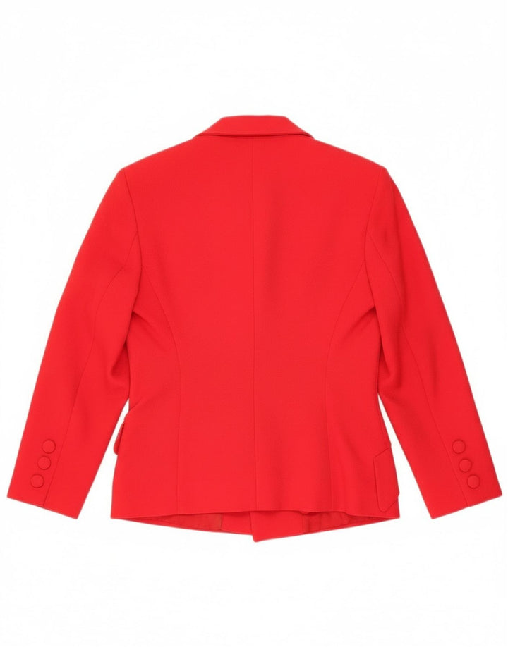 Vintage Womens 4 Button Blazer Jacket IT 40 Small Red Wool
