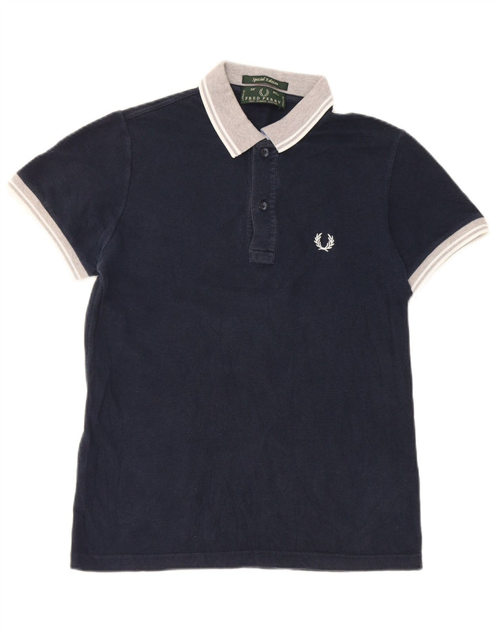 Fred Perry Mens Polo Shirt Small Navy Blue Cotton