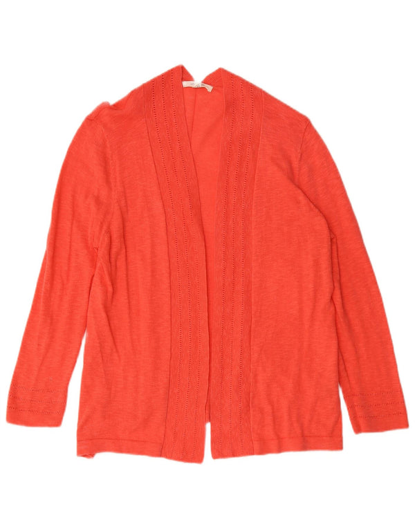White Stuff Womens 3/4 ærmet åben cardigan sweater UK 14 Large Orange