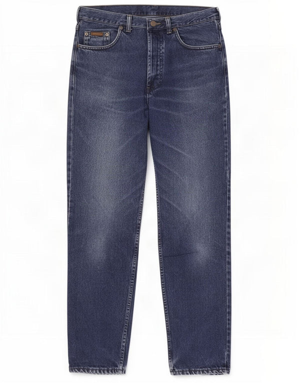 Wrangler Damen-Jeans mit hoher Taille, gerade, W32, L32, blaue Baumwolle