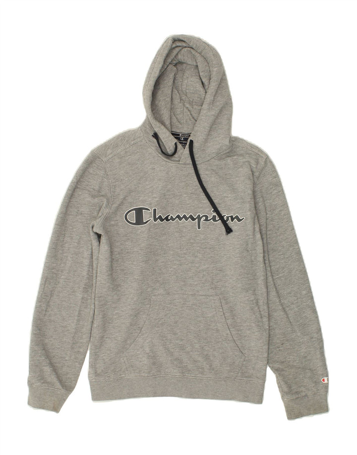 CHAMPION Mens Graphic Hoodie Jumper XS Grey Cotton Vintage Champion and Second-Hand Champion from Messina Hembry 