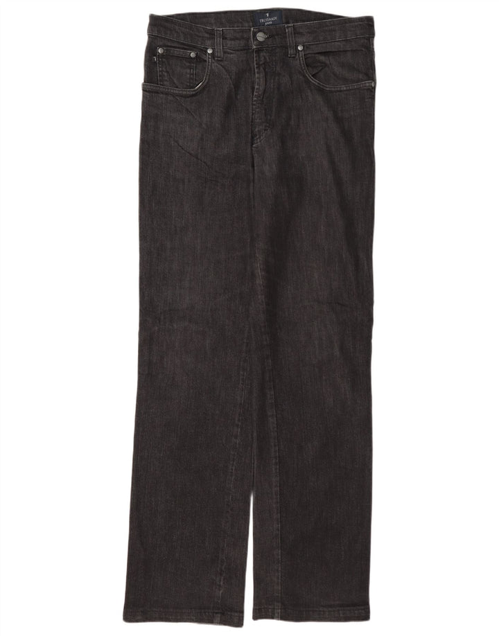 Trussardi Mens Straight Jeans W34 L33 Grey Cotton