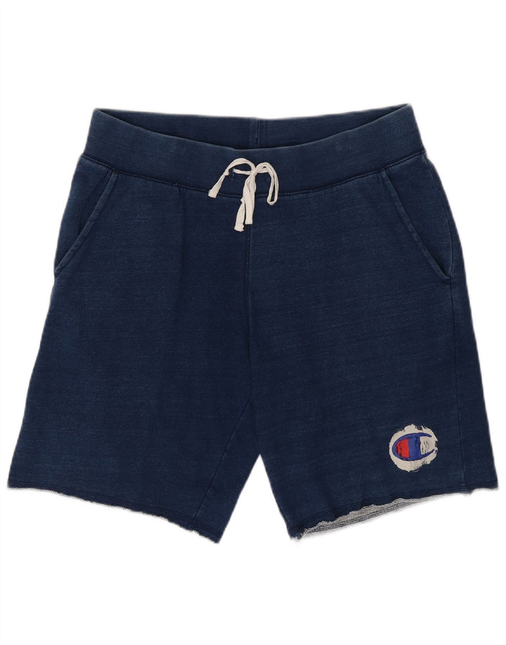 CHAMPION Mens Sport Shorts Medium  Navy Blue Cotton