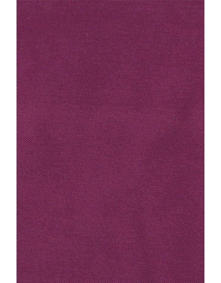 Vintage Mens Polo Shirt Medium Purple Cotton