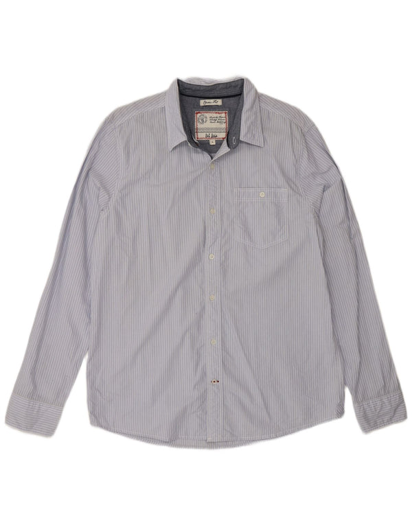 Camisa de corte clásico para hombre de Fat Face de algodón con rayas diplomáticas en azul grande