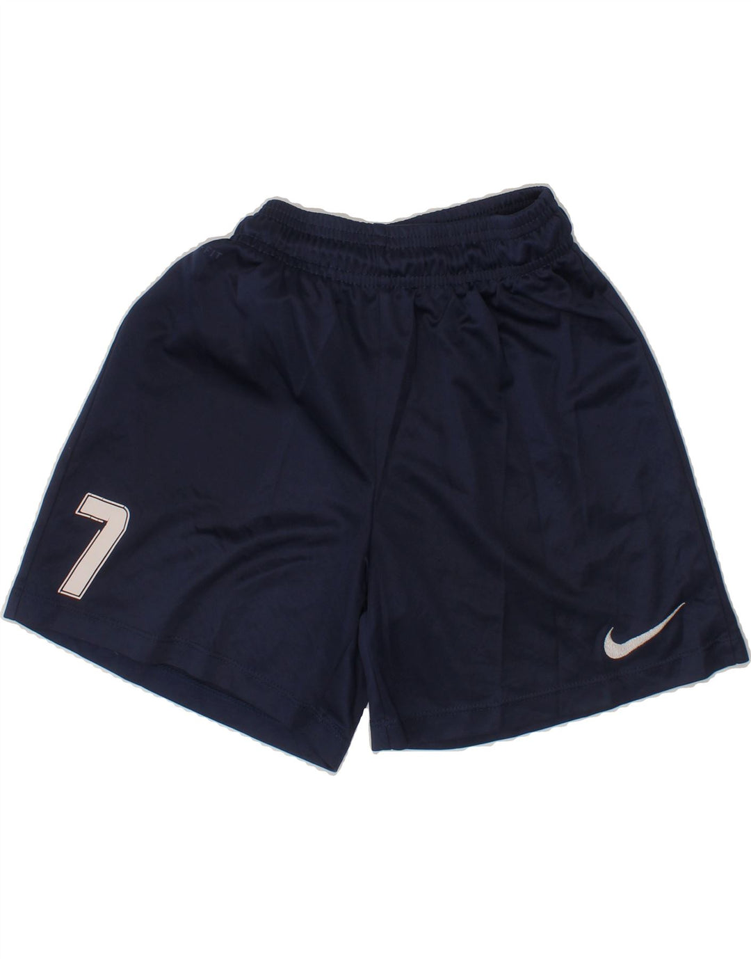 NIKE Boys Graphic Sport Shorts 8-9 Years Small Navy Blue Polyester Vintage Nike and Second-Hand Nike from Messina Hembry 