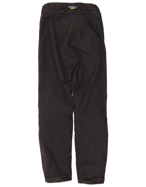 Vintage Mens Straight Moto Racer Trousers Small W30 L31 Black