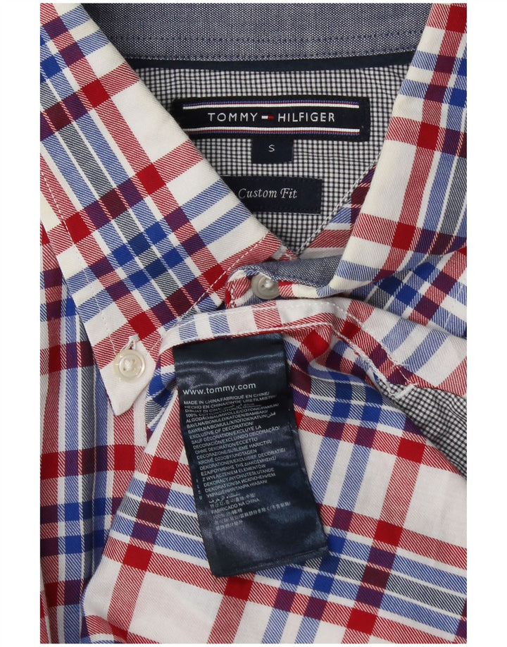 Tommy Hilfiger Mens Custom Fit Shirt Small Multicoloured Check Cotton