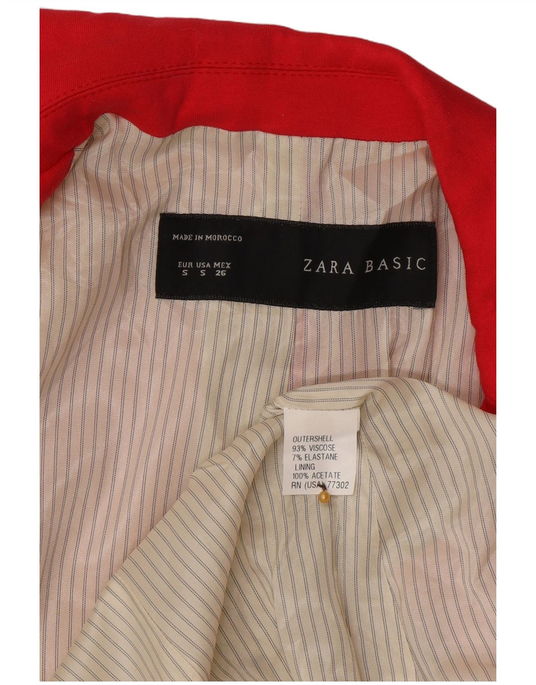 Zara Mujer Chaqueta Blazer De 1 Botón UK 10 Small Viscosa Rosa