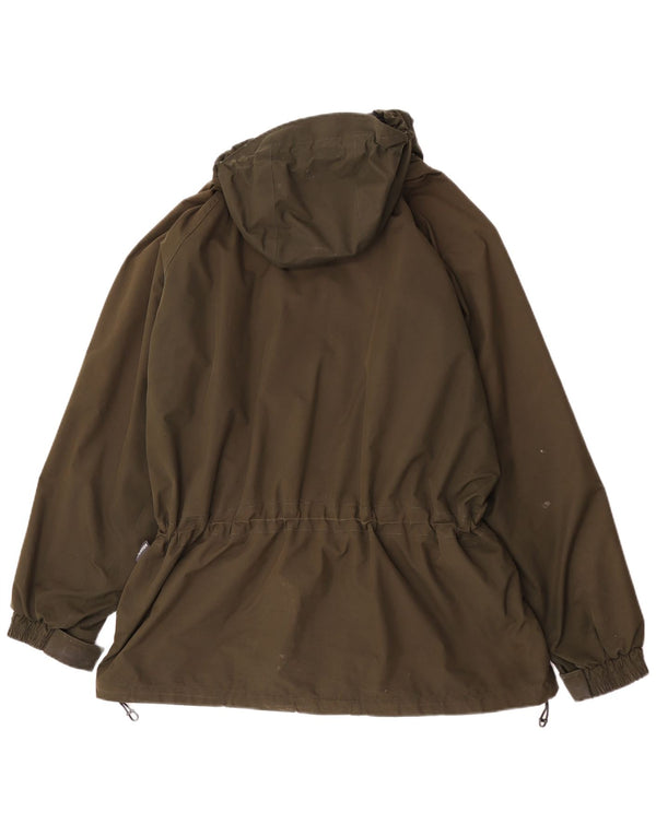 Berghaus Regnjakke med hætte til mænd UK 42 XL Khaki Nylon