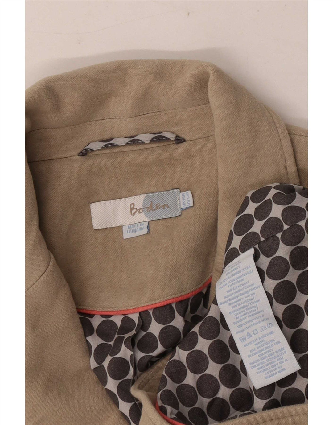 Veste blazer à 2 boutons Boden pour femme UK 46 Large Beige Coton