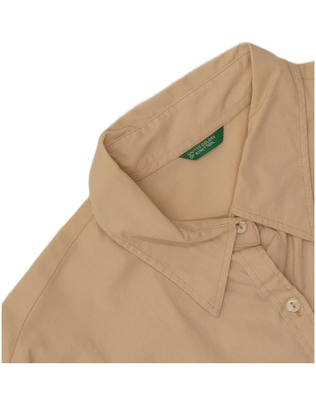 Benetton Womens Shirt UK 16 Large Beige