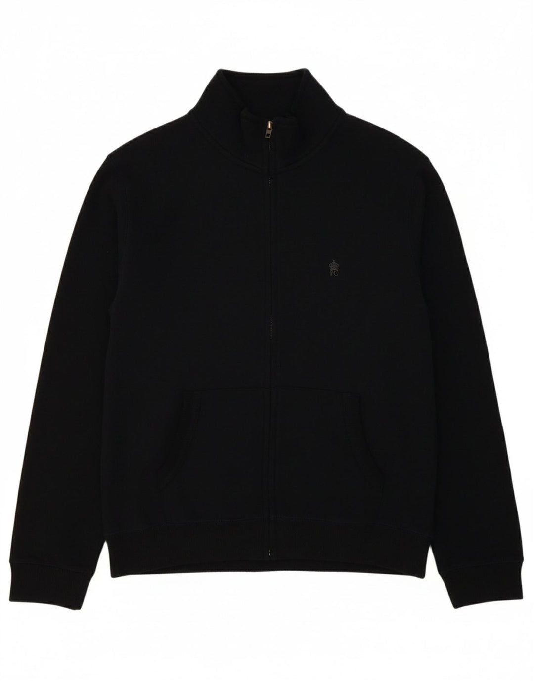 FRENCH CONNECTION Mens Tracksuit Top Jacket Medium Navy Blue Cotton