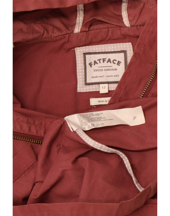 FAT FACE Montgomery con cappuccio da donna UK 12 Cotone marrone medio medio