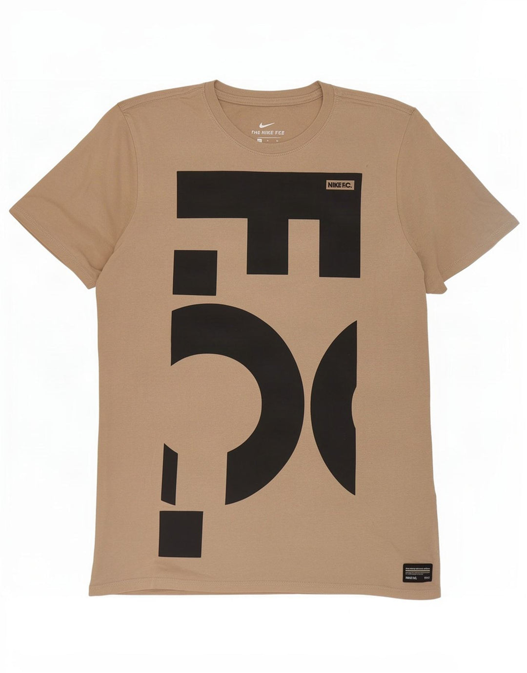 Nike Herre Athletic Cut Grafisk T-Shirt Top Medium Beige
