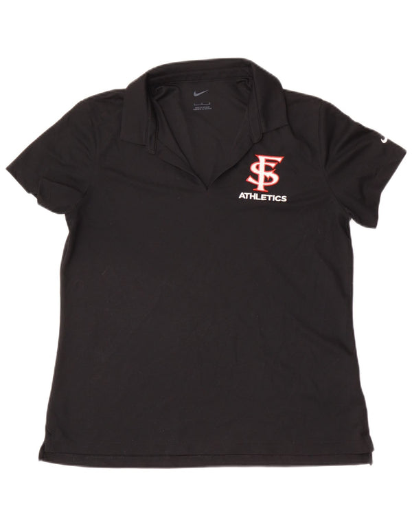 Nike Womens San Francisco Polo Shirt UK 14 Large Black Polyester