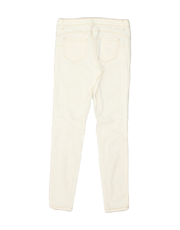 BENETTON Womens Skinny Jeans W27 L29 White Cotton | Vintage Benetton | Thrift | Second-Hand Benetton | Used Clothing | Messina Hembry 