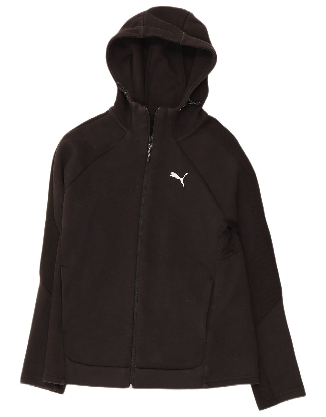 PUMA Womens Zip Hoodie Sweater UK 10 Small Black Polyester