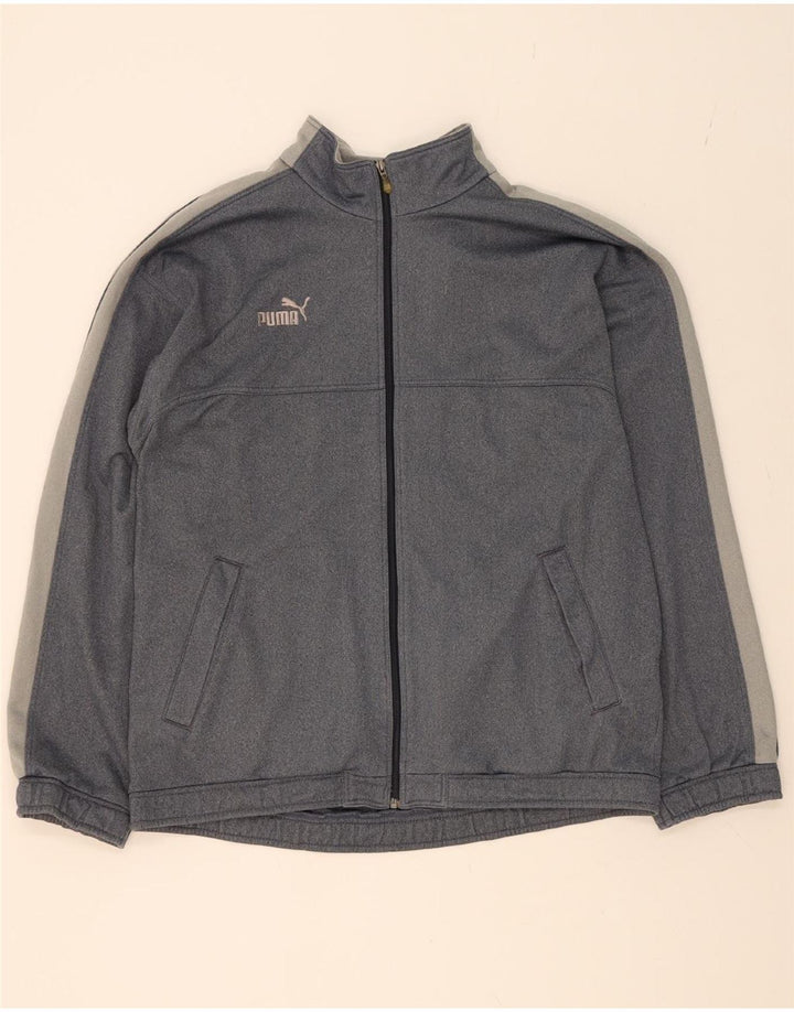 PUMA Mens Full Tracksuit Large Grey Colourblock Polyester Vintage Puma and Second-Hand Puma from Messina Hembry 