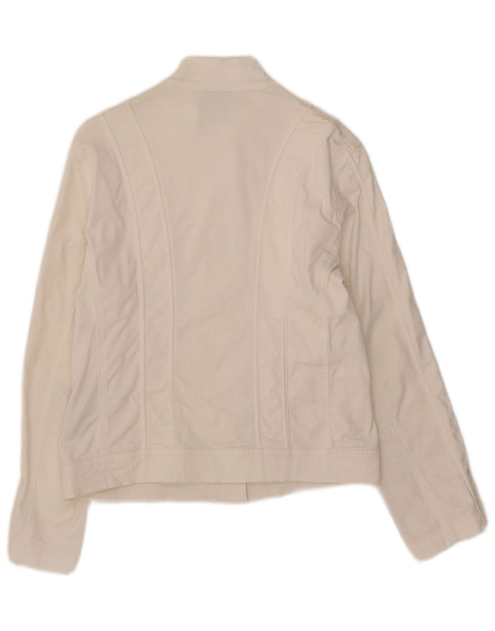 Gant Damen Bomberjacke UK 12 Mittelweiße Baumwolle
