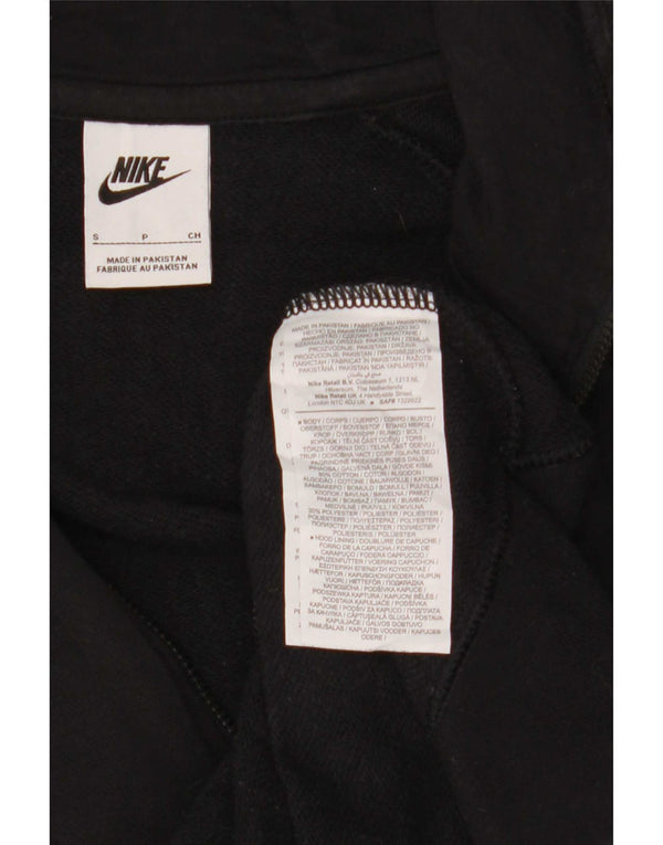 Męski sweter z kapturem i zamkiem błyskawicznym Nike, mały, czarny, bawełniany
