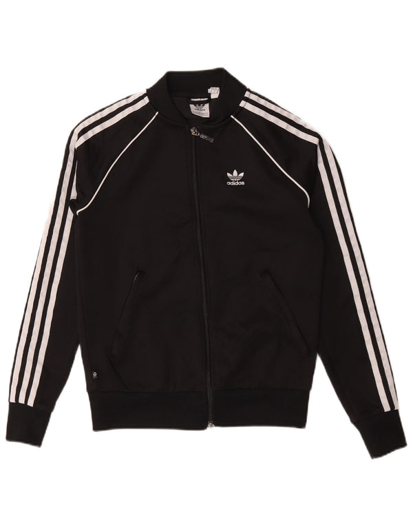 Γυναικεία αθλητική φόρμα Adidas Top Jacket UK 4/6 XS Μαύρο βαμβακερό