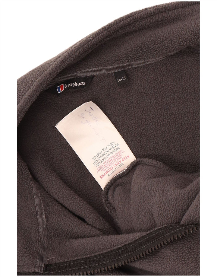 Jachetă fleece pentru băieți Berghaus 14-15 ani poliester gri