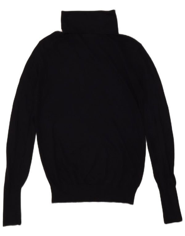 Zara Pull col roulé pour femme UK 12 Bleu marine moyen Modal