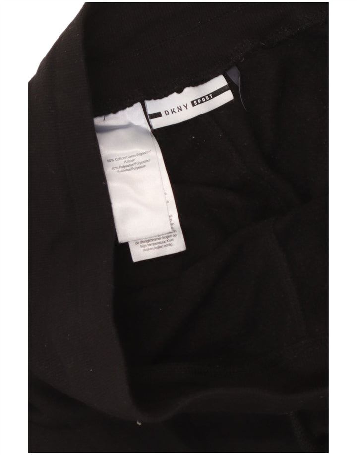 DKNY Mens Graphic Tracksuit Trousers Joggers Medium  Black Cotton
