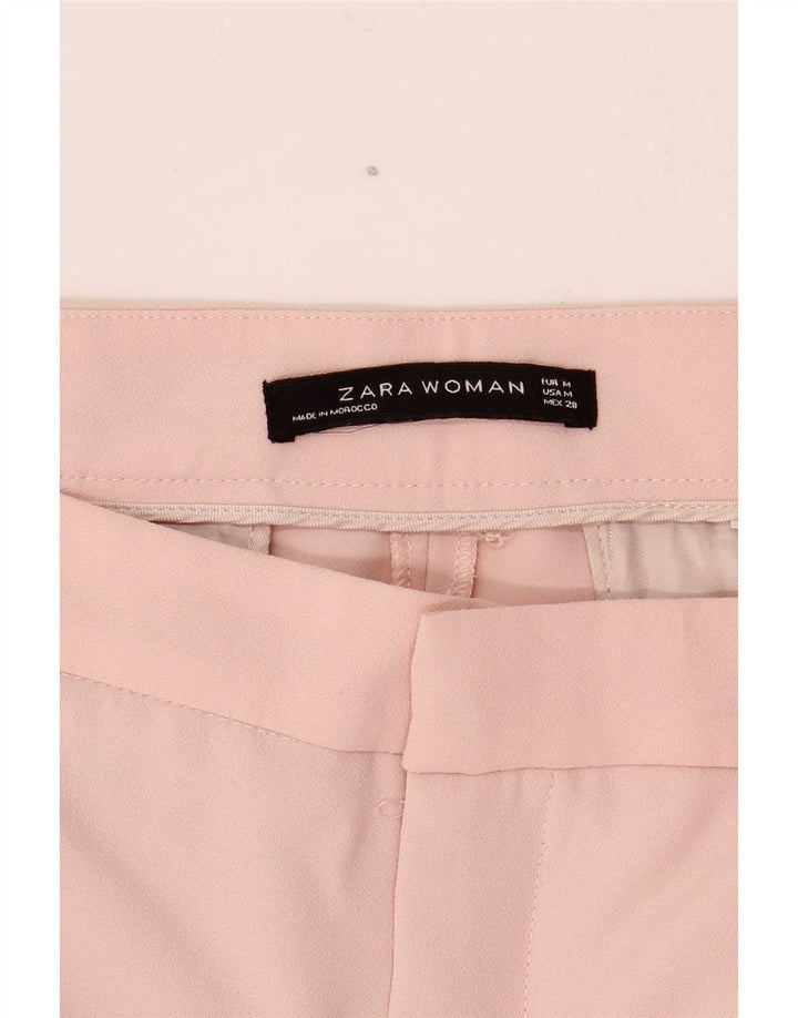 Zara Womens Cropped Trousers Medium W28 L25 Pink